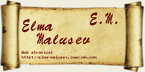 Elma Malušev vizit kartica